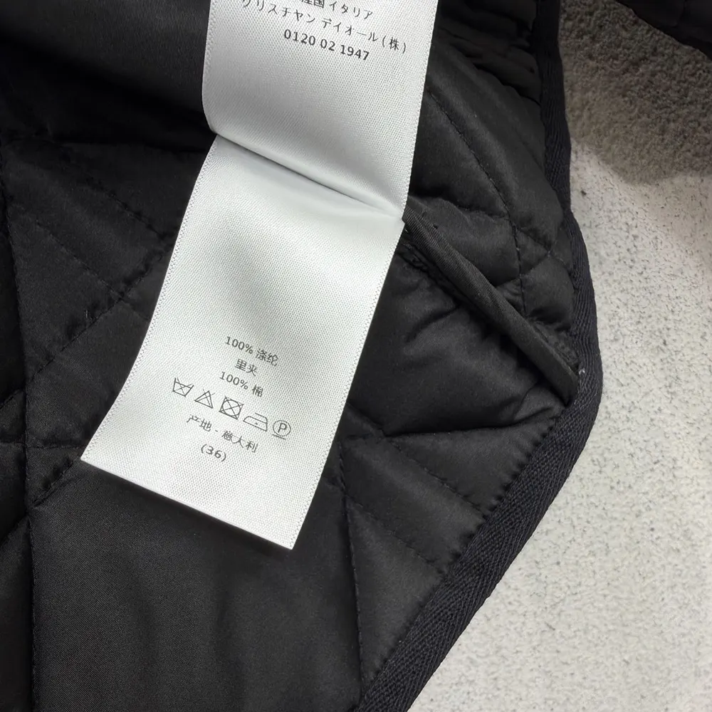 Dior Women Macrocannage Fitted Jacket Black Quilted Technical Taffeta - image 7
