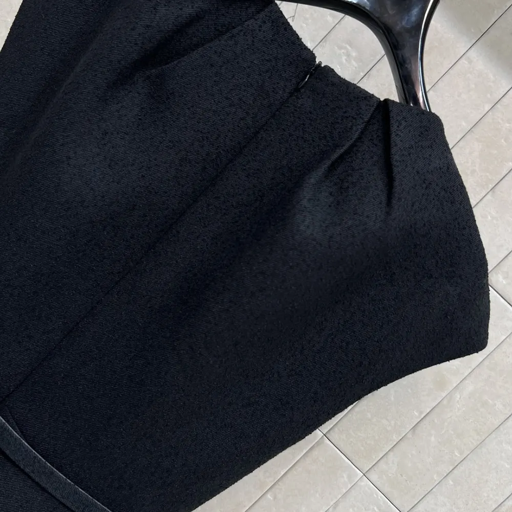 Dior Women Mid-Length Belted Dress Black Virgin Wool-Cotton-Blend Bouclé - image 4