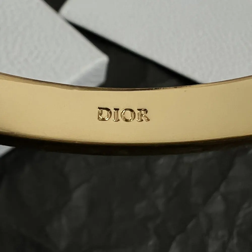 Dior Women Night Code Bangle Gold-Finish Metal White Crystals and White Lacquer - image 5