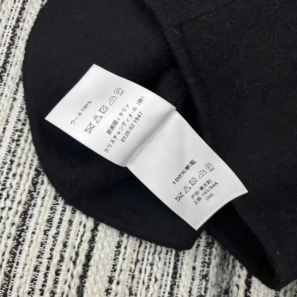 Dior Women Peacoat Black Double-Sided Virgin Wool-Angora-Blend Felt - image 10