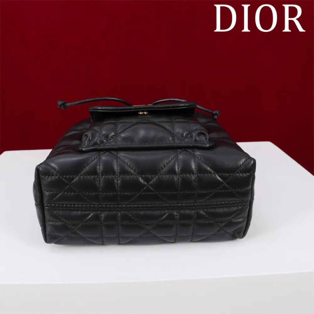 Dior Women Small Dior Caro Bucket Bag Black Macrocannage Lambskin - image 5