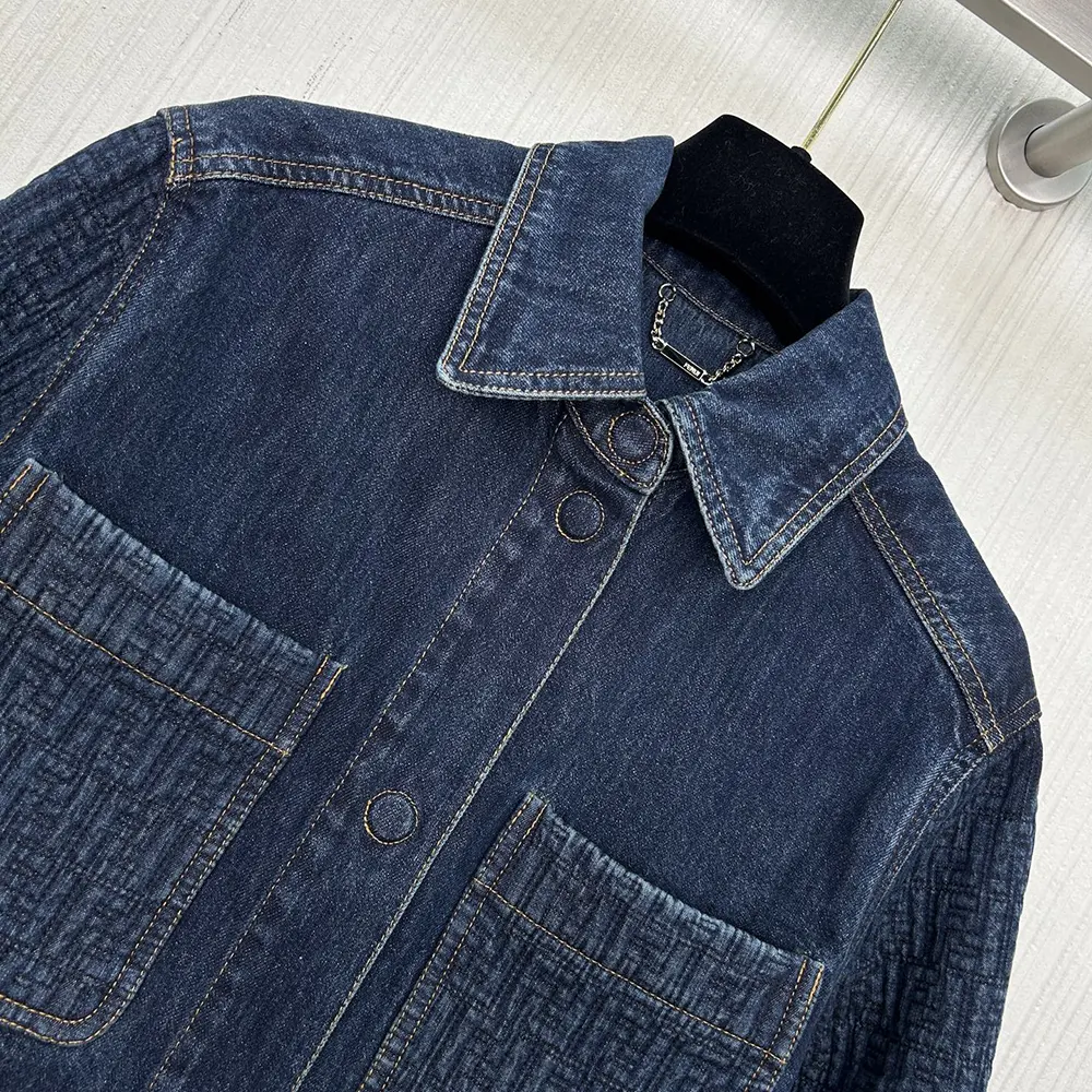 Fendi Women Dark Blue Denim Go-To Jacket - image 4