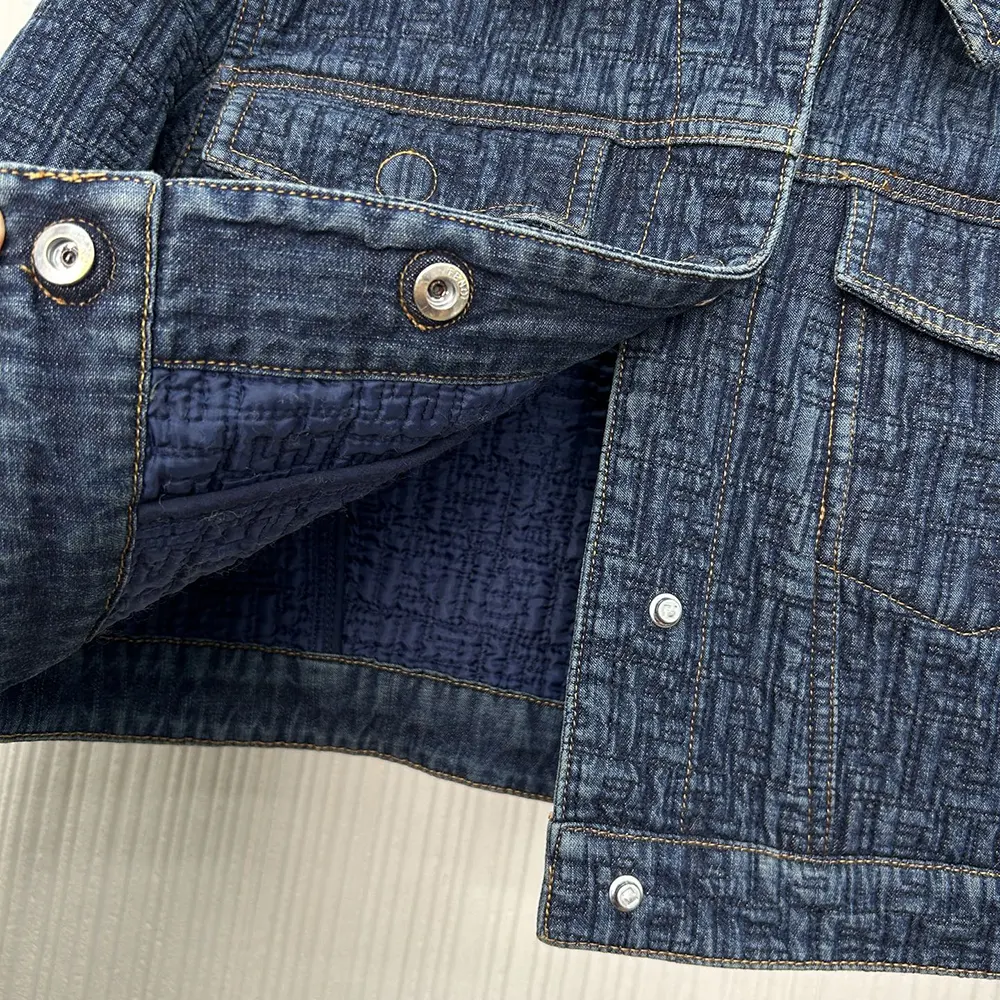 Fendi Women Dark Blue FF Denim Jacket - image 6
