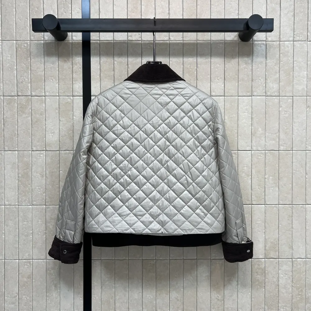 Side profile showing silhouette of Loewe Women Short Jacket in grey