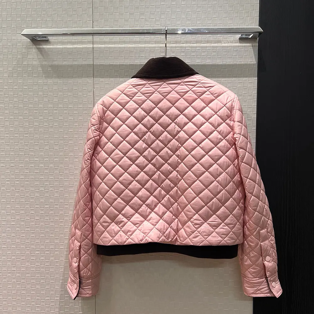 Side profile highlighting silhouette of Loewe Women Short Jacket in pink