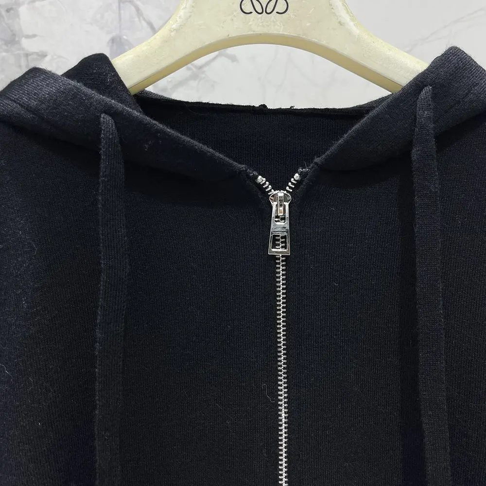 Loewe Women Anagram Zip-up Hoodie in Wool-Black - image 5
