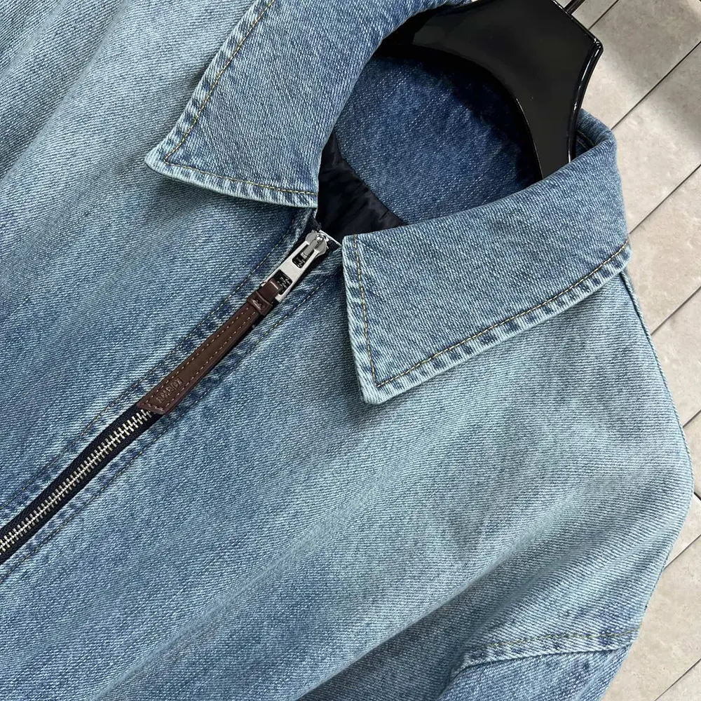 Loewe Men Draped Jacket In Denim-Indigo Blue - image 4