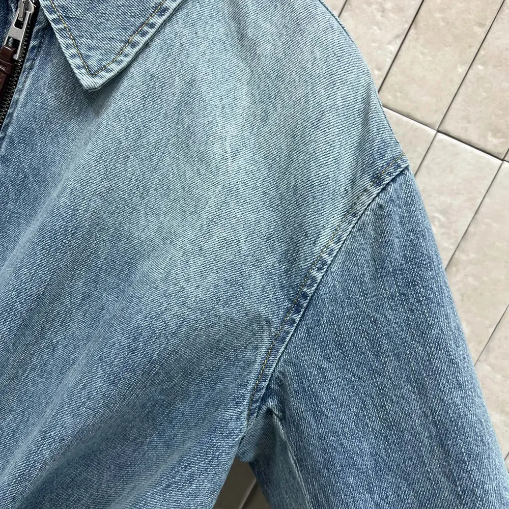 Loewe Men Draped Jacket In Denim-Indigo Blue - image 7