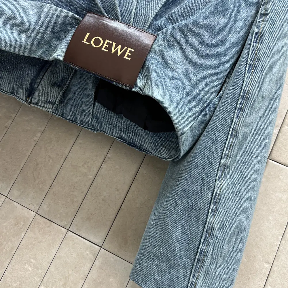 Loewe Men Draped Jacket In Denim-Indigo Blue - image 6