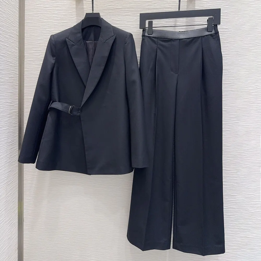 Loewe Women Trousers in Wool-Black - image 10