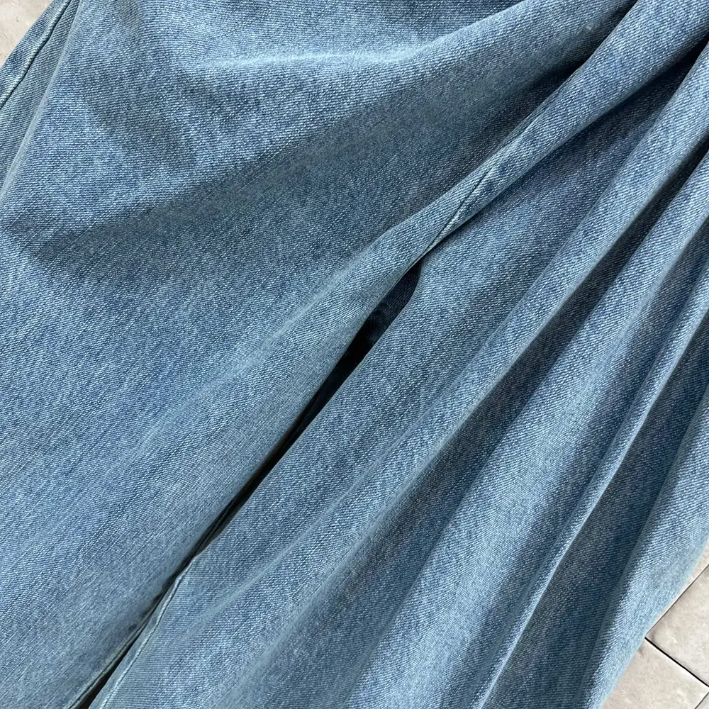 Loewe Women Draped Jeans In Denim-Indigo Blue - image 8