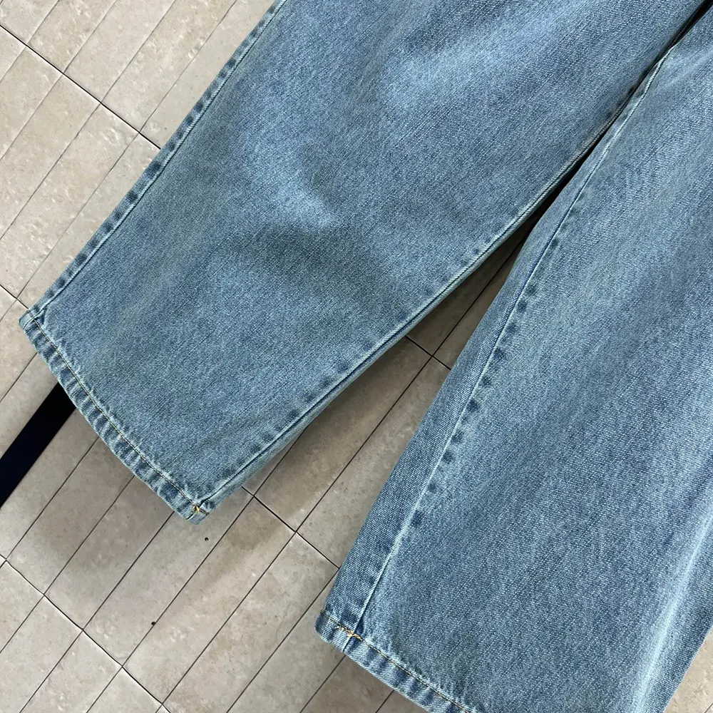 Loewe Women Draped Jeans In Denim-Indigo Blue - image 7