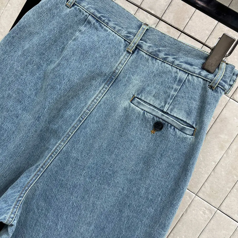 Loewe Women Draped Jeans In Denim-Indigo Blue - image 6