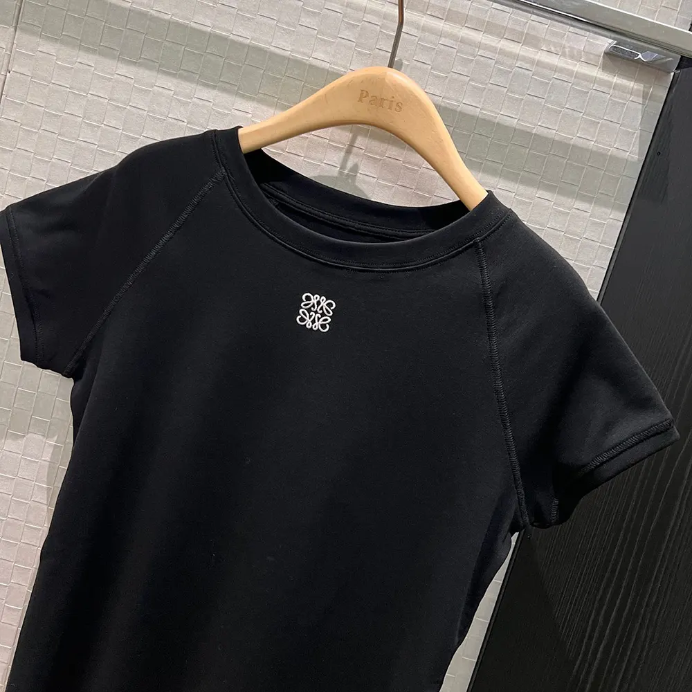 Loewe Women Small Fit T-Shirt in Cotton Blend-Black - image 4