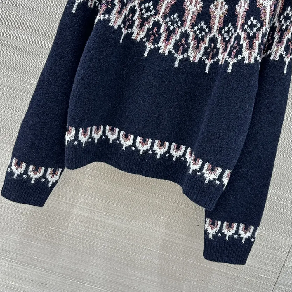 Loewe Men Sweater in Wool Blend-Navy - image 8
