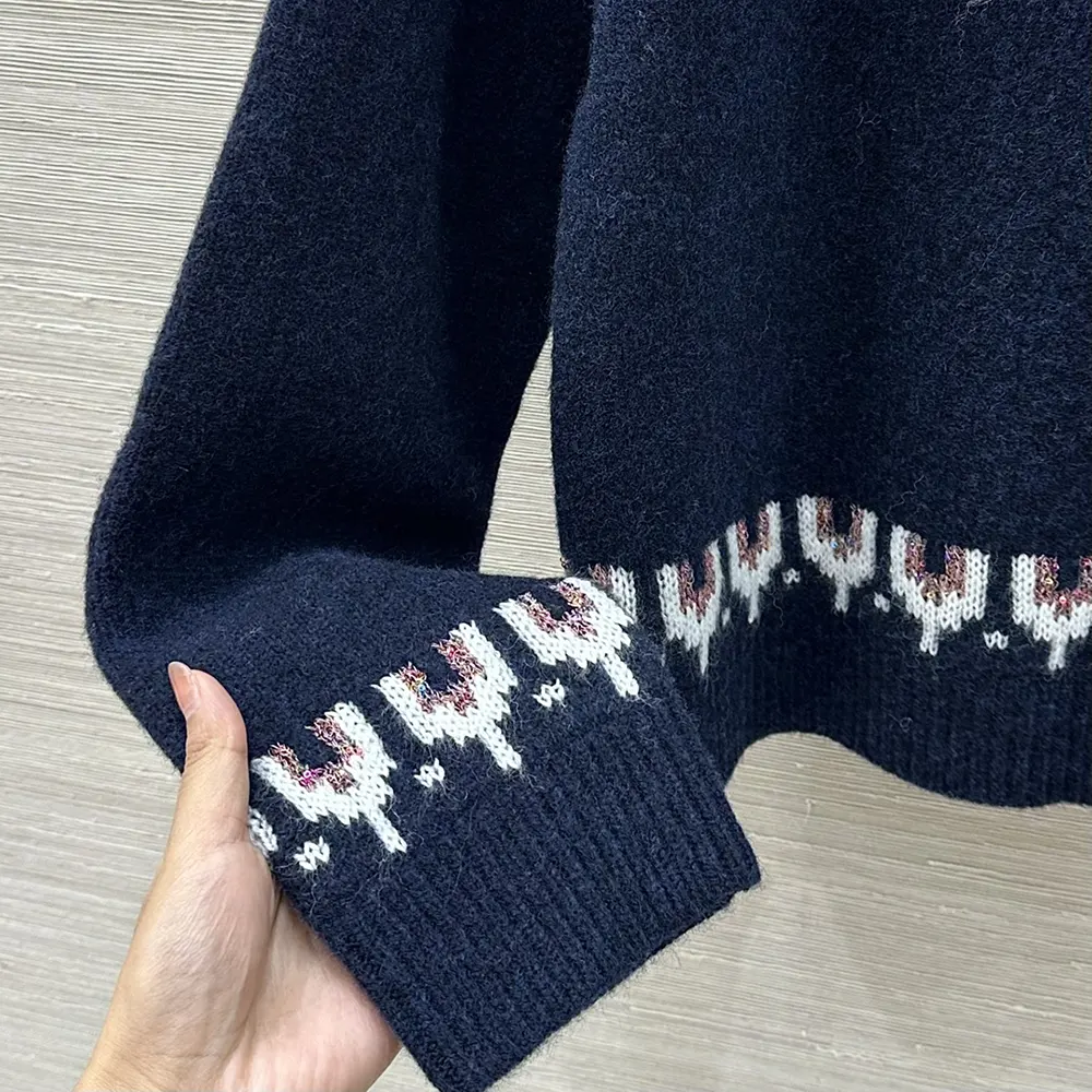 Loewe Men Sweater in Wool Blend-Navy - image 9