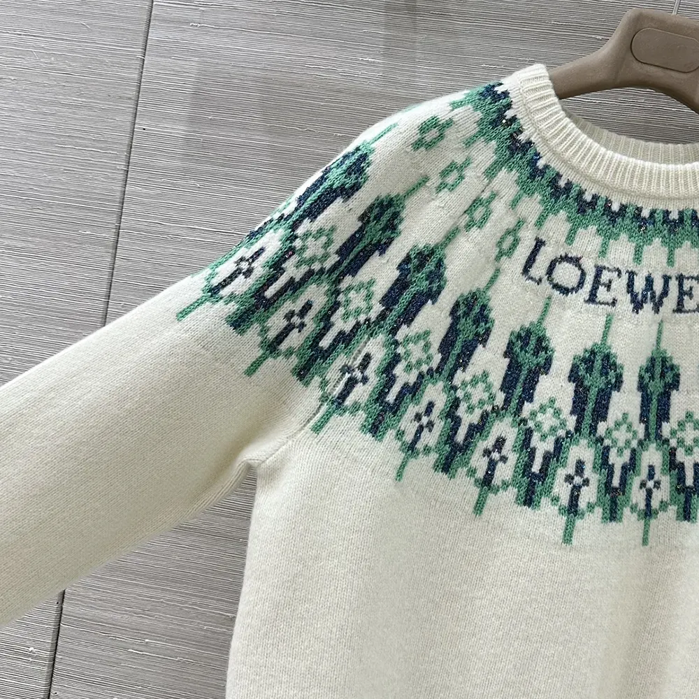 Loewe Men Sweater in Wool Blend-White - image 7