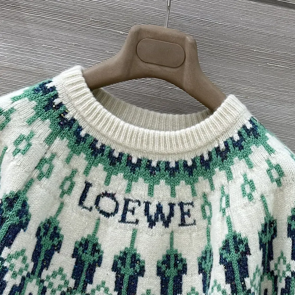 Loewe Men Sweater in Wool Blend-White - image 6