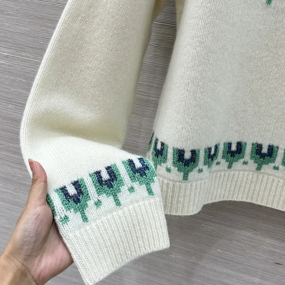 Loewe Men Sweater in Wool Blend-White - image 9