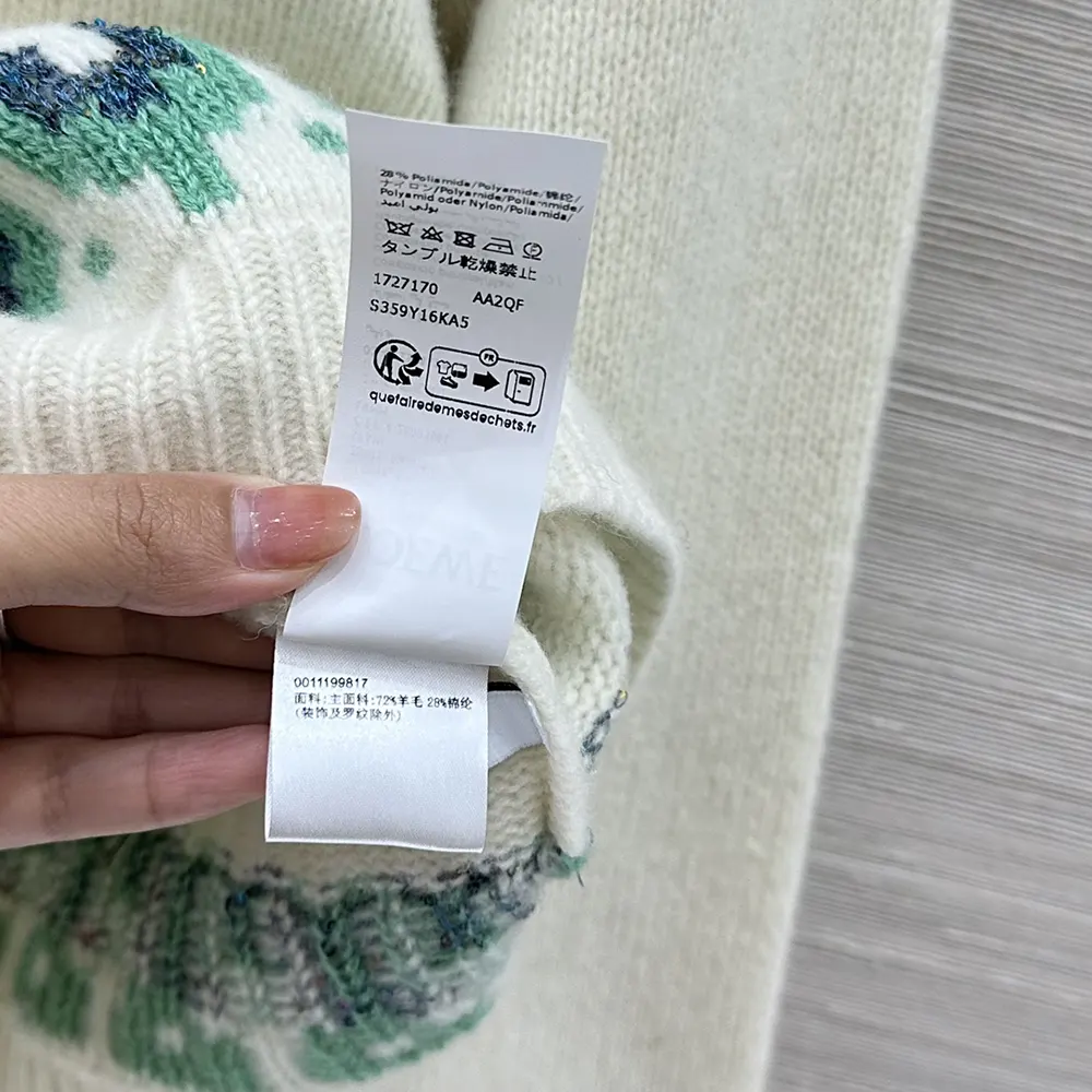 Loewe Men Sweater in Wool Blend-White - image 10