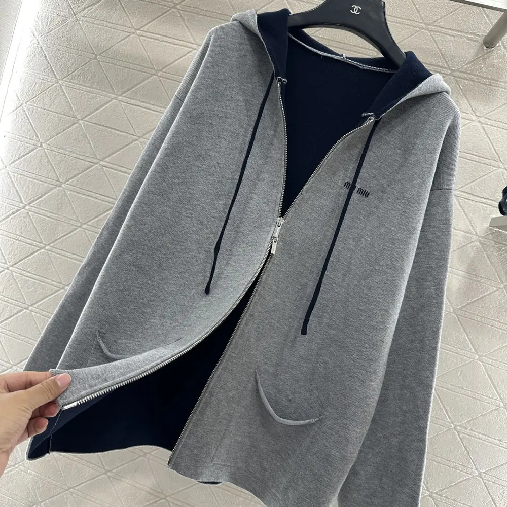 Miu Miu Women Cashmere Cardigan Hoodie - image 6