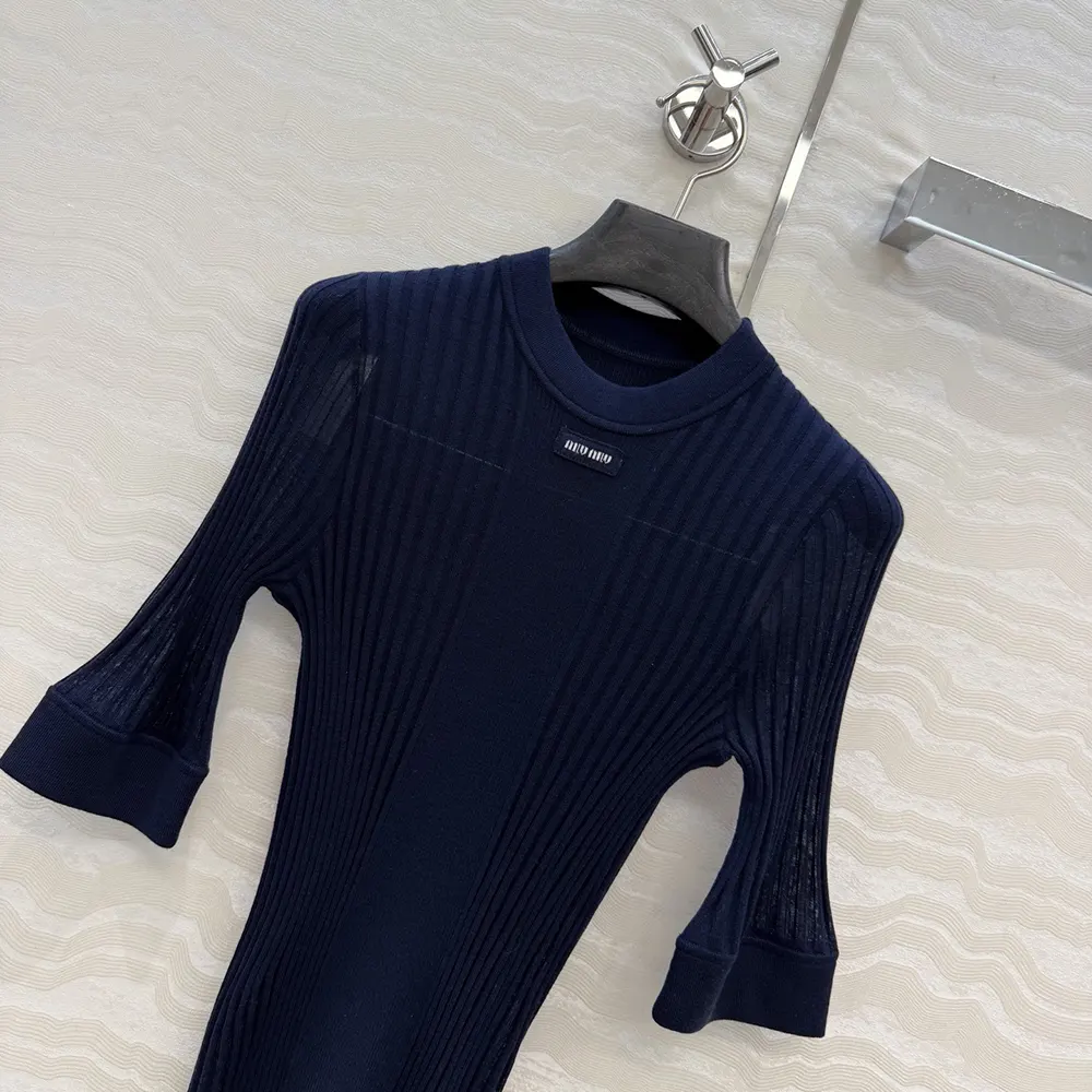 Miu Miu Women Ribbed Knit Wool Sweater - image 4