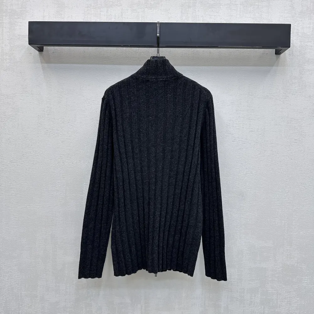 Side profile showcasing silhouette of Miu Miu Women Wool And Cashmere Cardigan