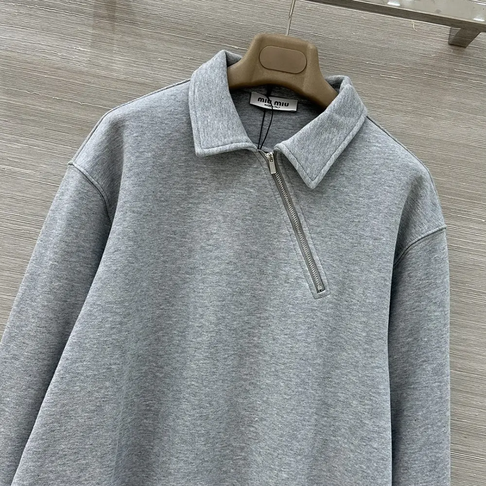 Miu Miu Women Zippered Cotton Fleece Jacket - image 4