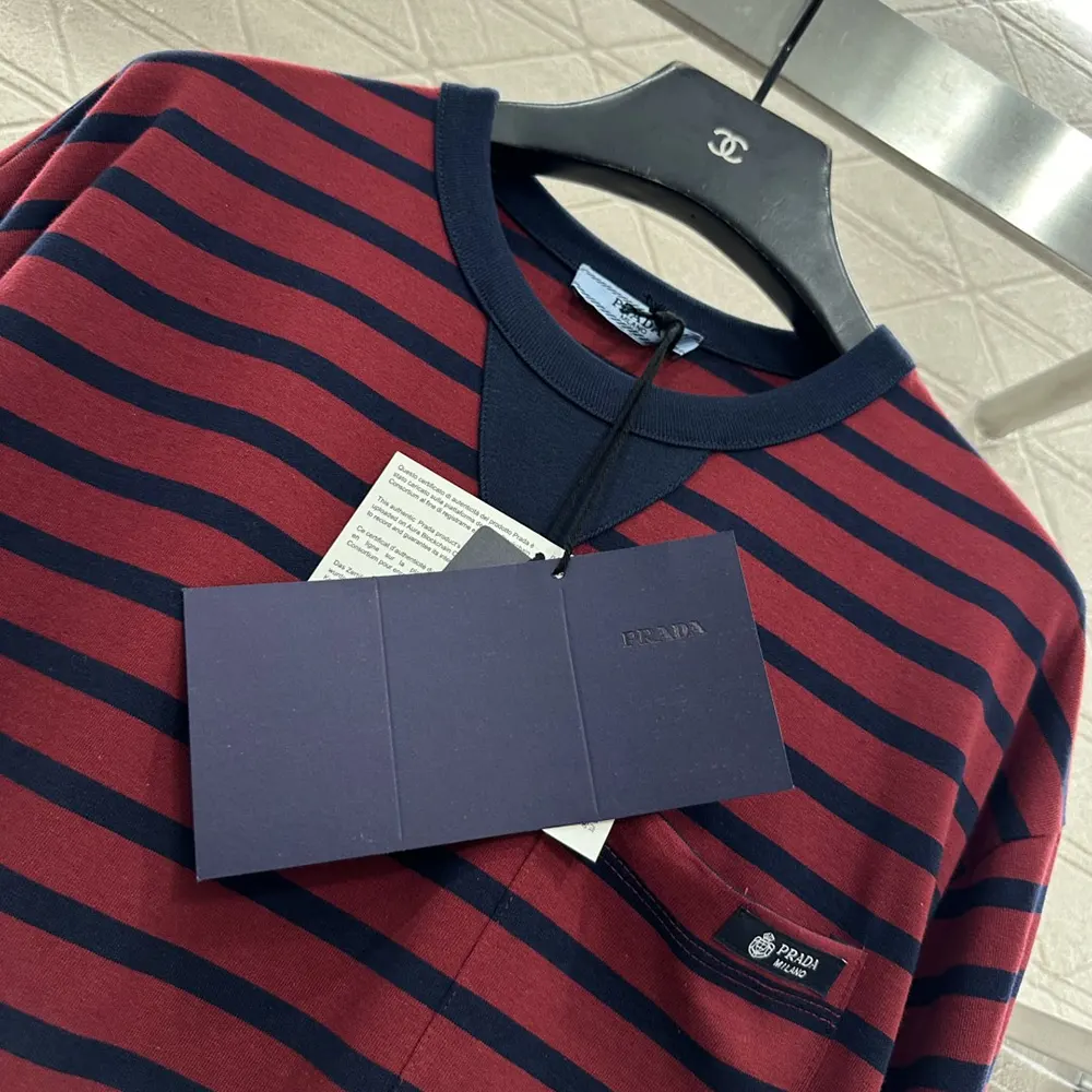 Prada Women Long-Sleeved Striped Jersey T-Shirt - image 9