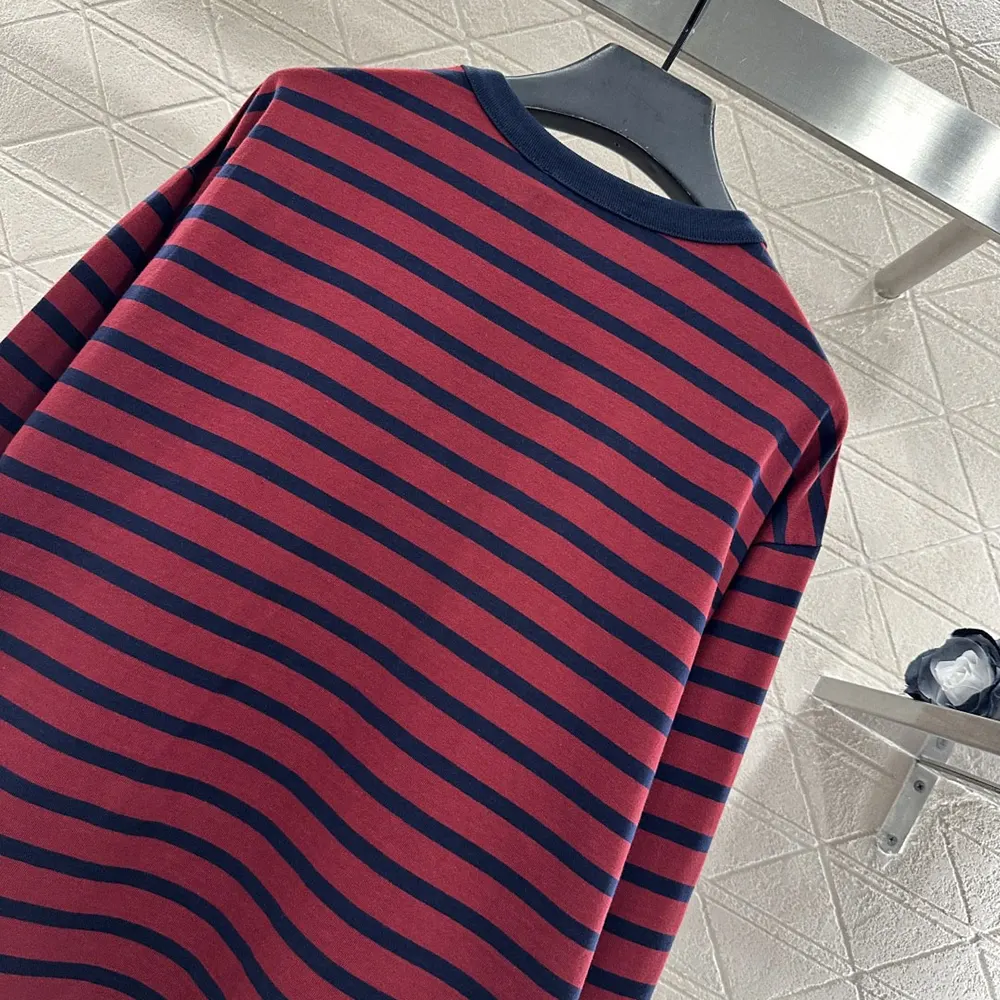 Prada Women Long-Sleeved Striped Jersey T-Shirt - image 6