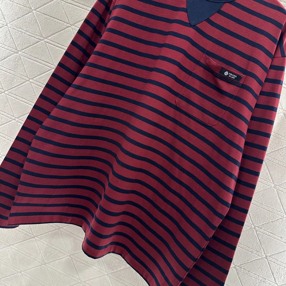 Prada Women Long-Sleeved Striped Jersey T-Shirt - image 8