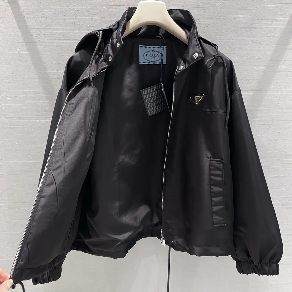 Prada Women Re-Nylon Blouson Jacket-Black - image 4