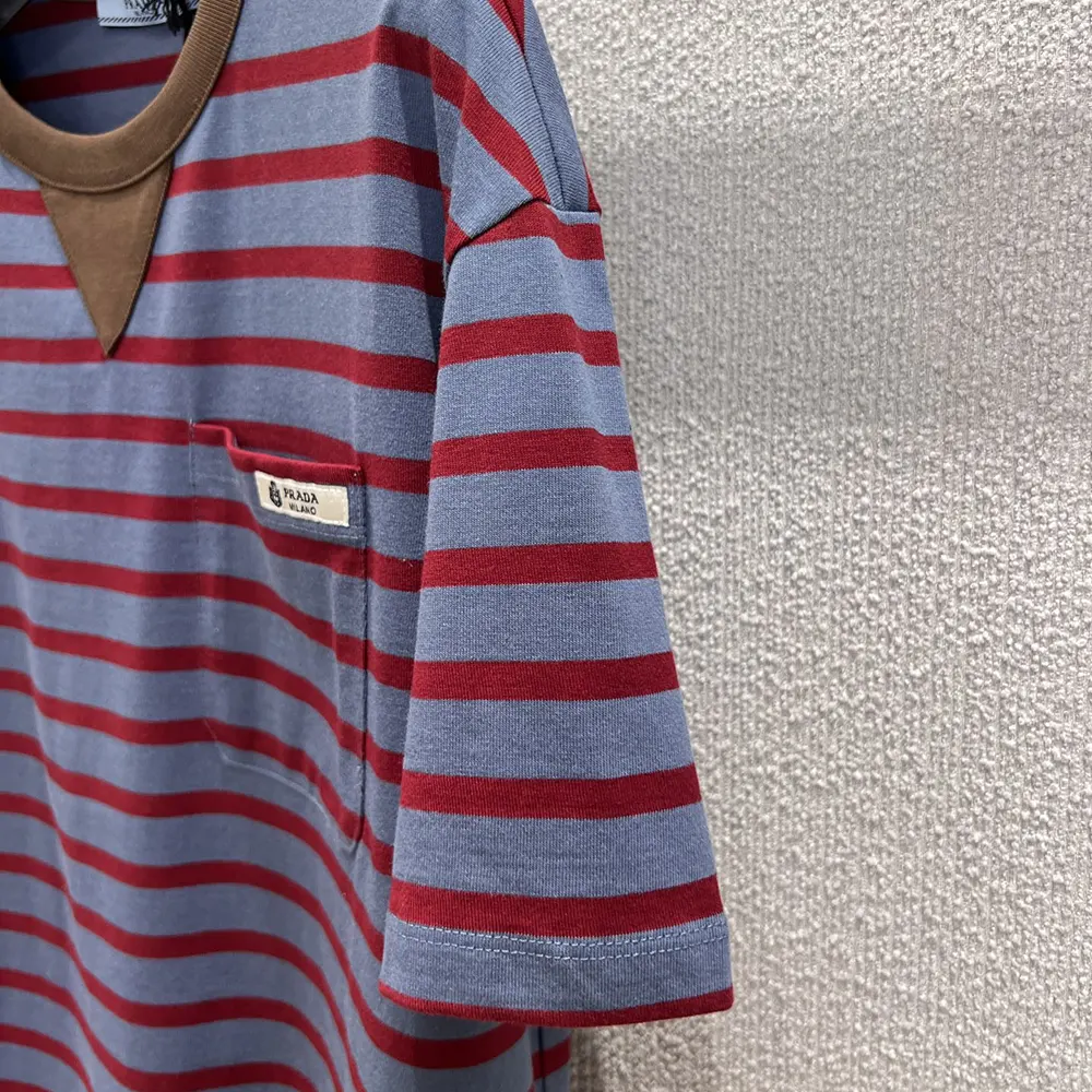 Prada Women Oversized Striped Jersey T-Shirt - image 7