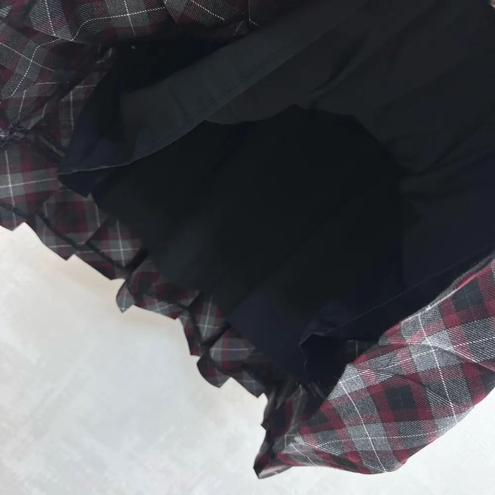 Prada Women Tartan Patchwork Midi Skirt - image 9