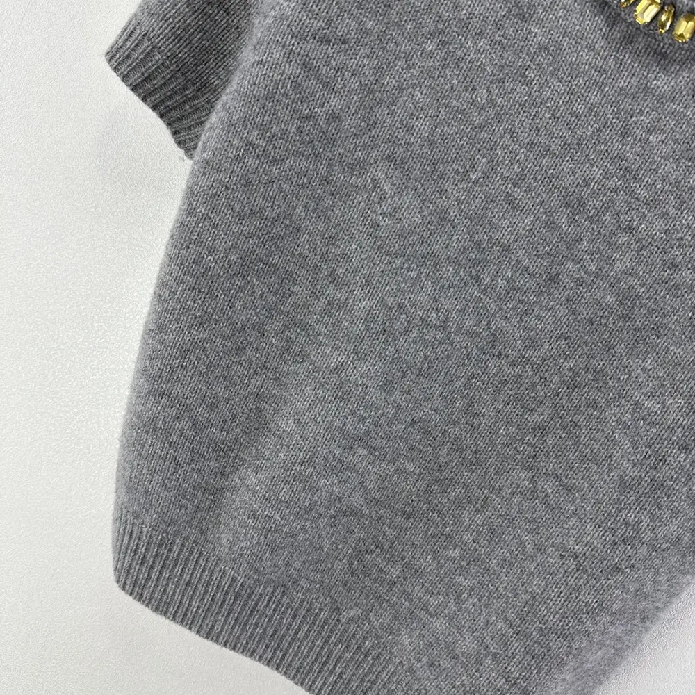 Prada Women Wool And Cashmere Crew-Neck Sweater-Grey - image 8