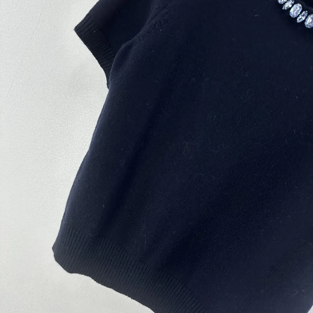 Prada Women Wool And Cashmere Crew-Neck Sweater-Navy - image 8