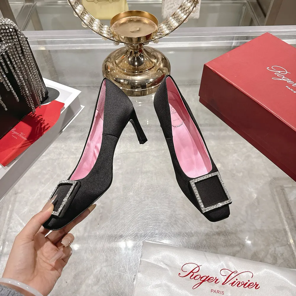 Roger Vivier Women Trompette Pumps in Satin-Black - image 6