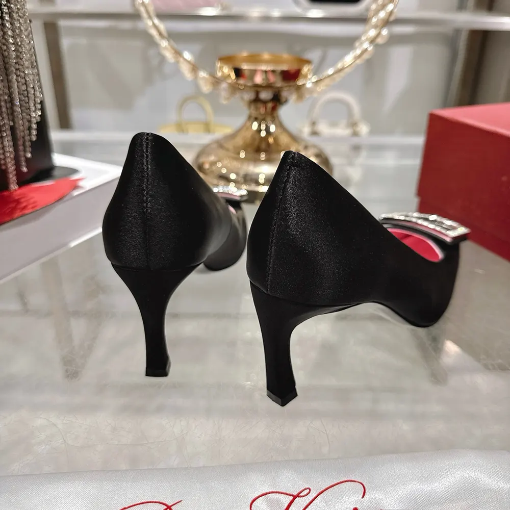 Roger Vivier Women Trompette Pumps in Satin-Black - image 9