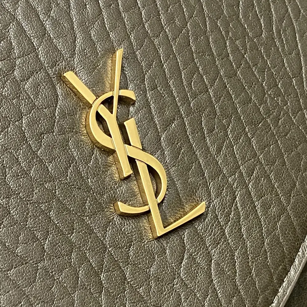 Saint Laurent YSL Women Cassandre XXL Envelope Pouch On Chain In Lambskin Dark Green 35cm - image 8