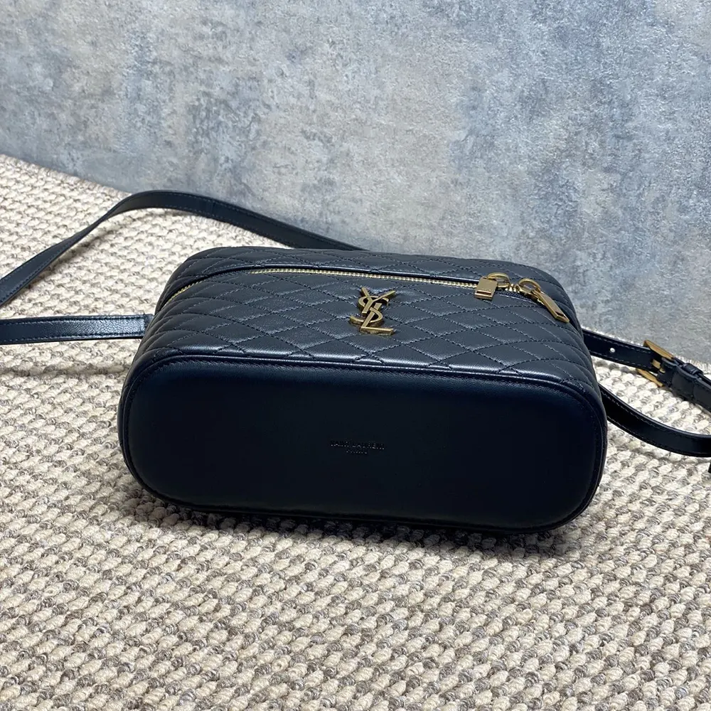 Saint Laurent YSL Women Gaby Large Vanity Bag In Lambskin-Black - image 4