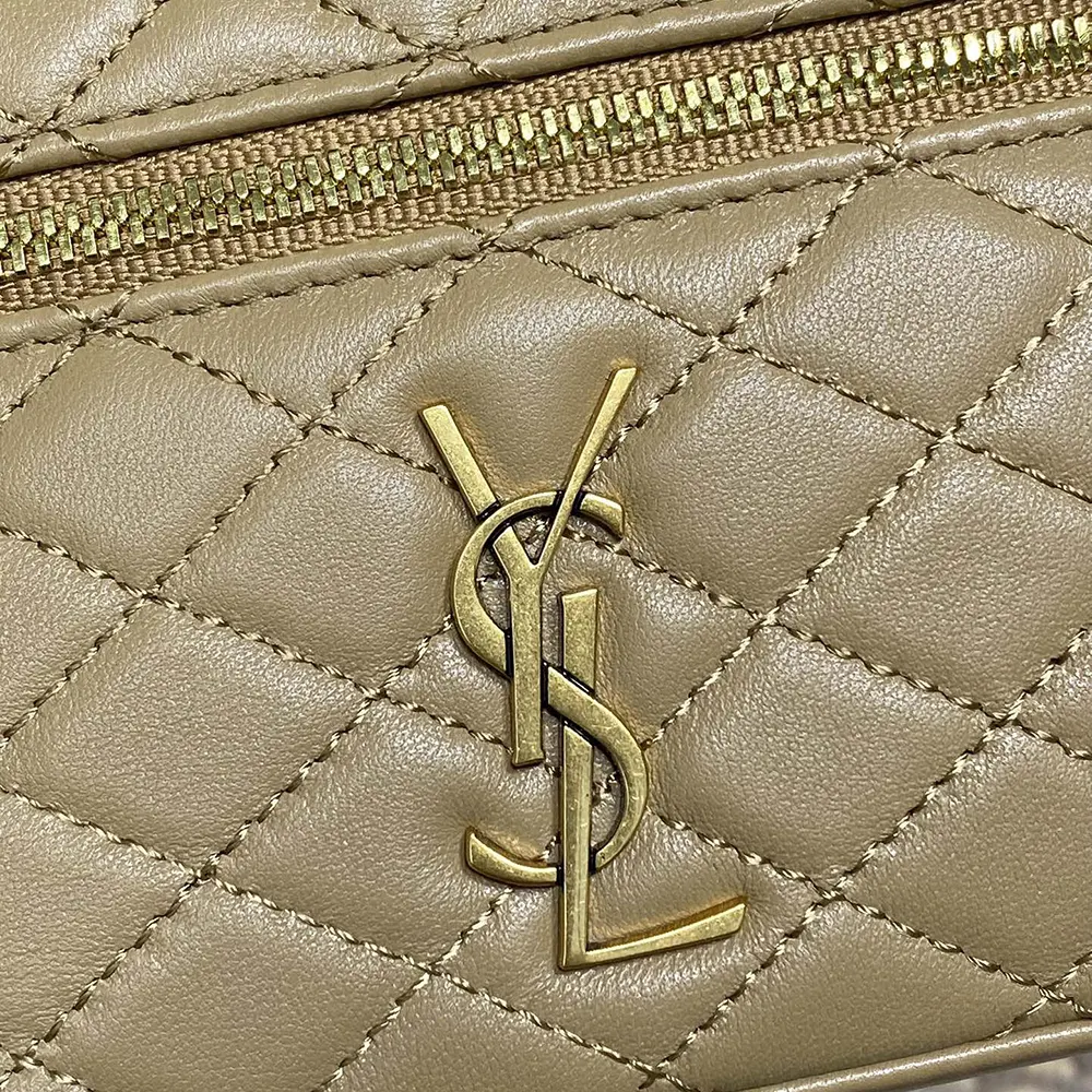 Saint Laurent YSL Women Gaby Vanity Bag In Lambskin-Beige - image 8