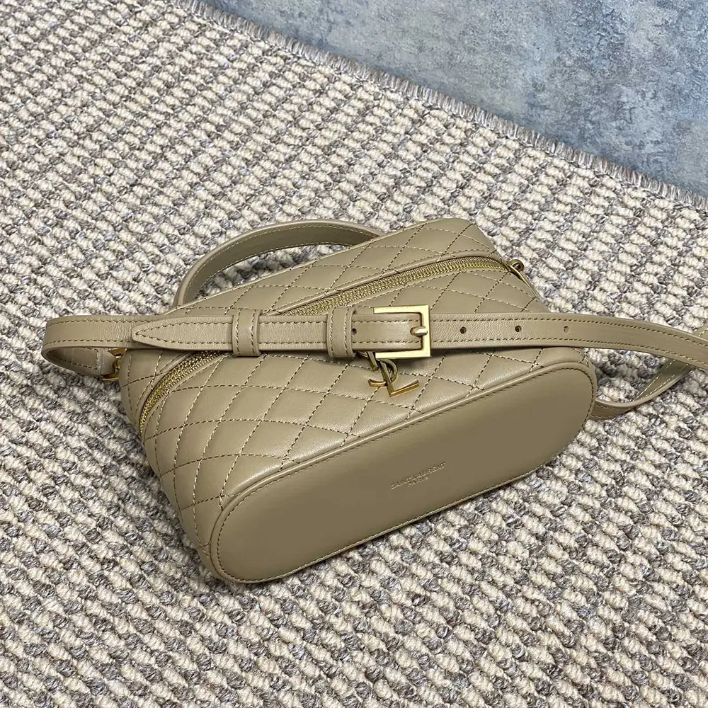 Saint Laurent YSL Women Gaby Vanity Bag In Lambskin-Beige - image 4