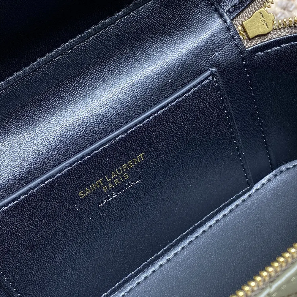 Saint Laurent YSL Women Gaby Vanity Bag In Lambskin-Green - image 10