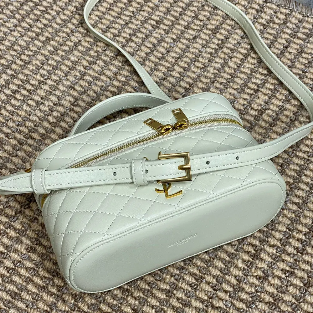 Saint Laurent YSL Women Gaby Vanity Bag In Lambskin-White - image 6