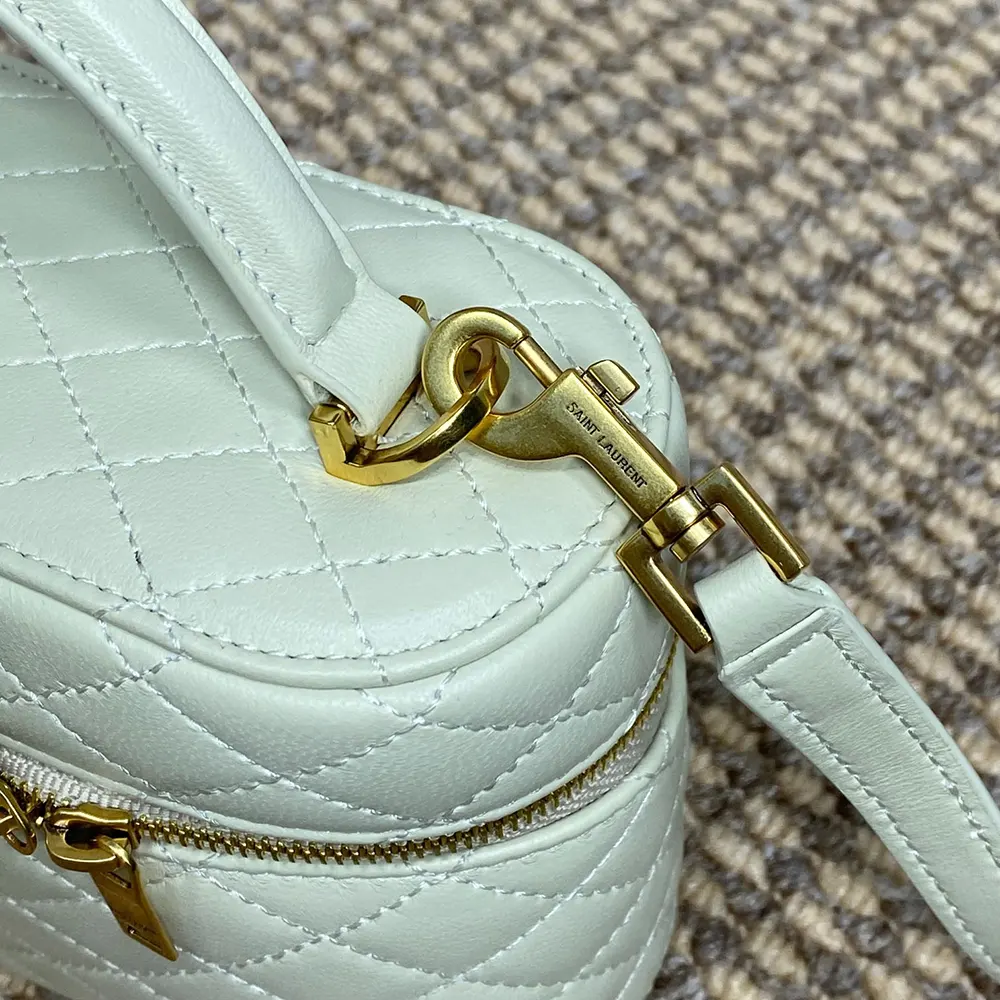 Saint Laurent YSL Women Gaby Vanity Bag In Lambskin-White - image 7
