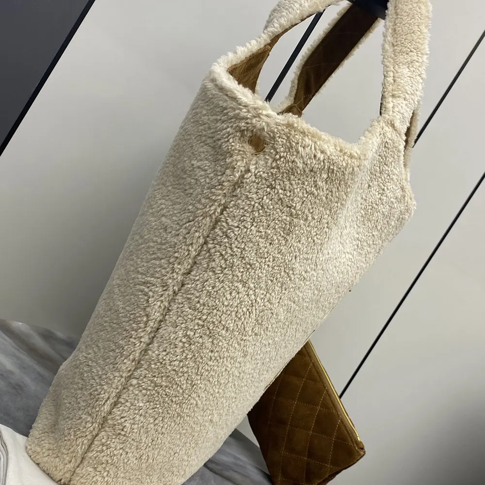 Saint Laurent YSL Women Icare In Shearling-White - image 4