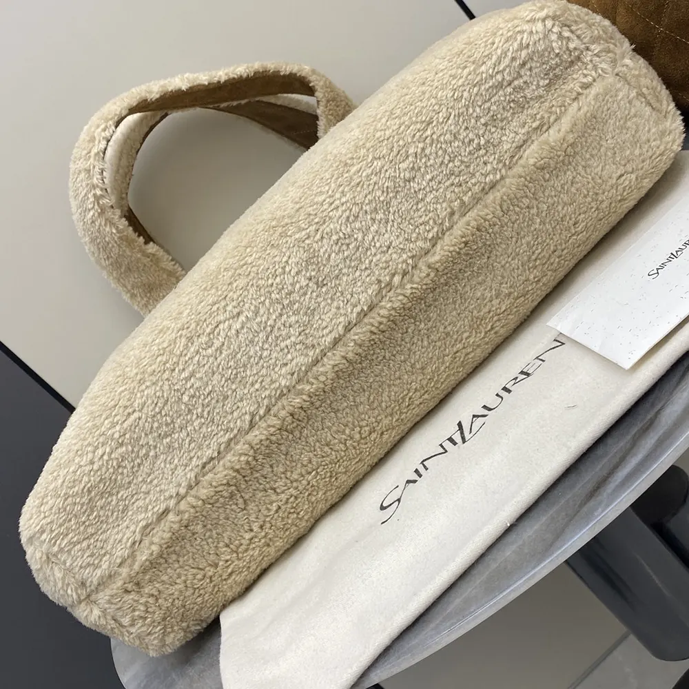 Saint Laurent YSL Women Icare In Shearling-White - image 5