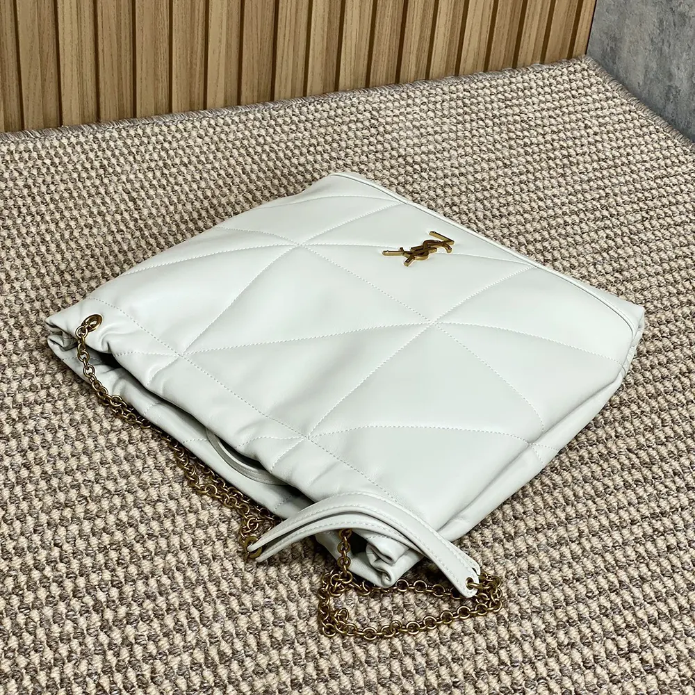 Saint Laurent YSL Women Jamie Large Pochon In Lambskin-White - image 6