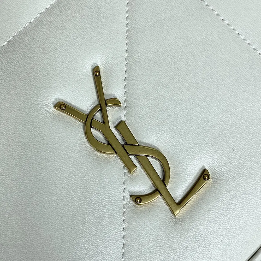 Saint Laurent YSL Women Jamie Large Pochon In Lambskin-White - image 7