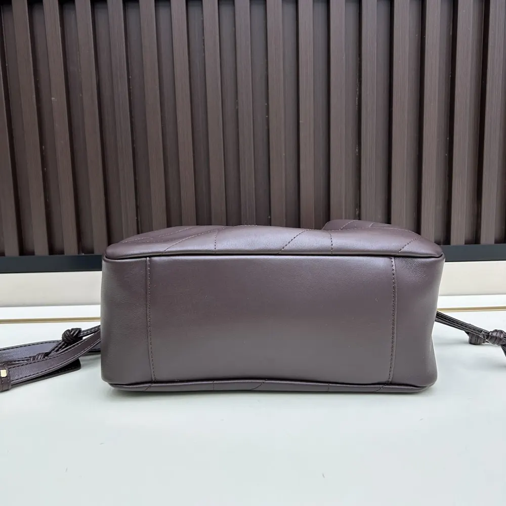 Saint Laurent YSL Women Jamie Shoulder Pouch In Lambskin-Maroon - image 6